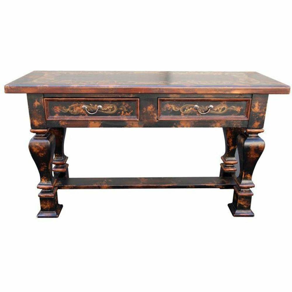 Casa Bonita Peruvian Hand-Painted Carved Wood Encanto Console Table - Image 1