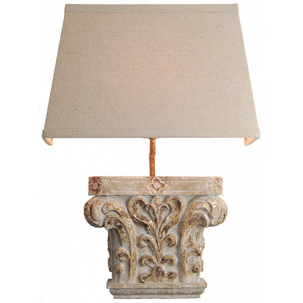 Provence Home Distressed Cream Carved Wood Antiqued Wall Sconce - Image 1