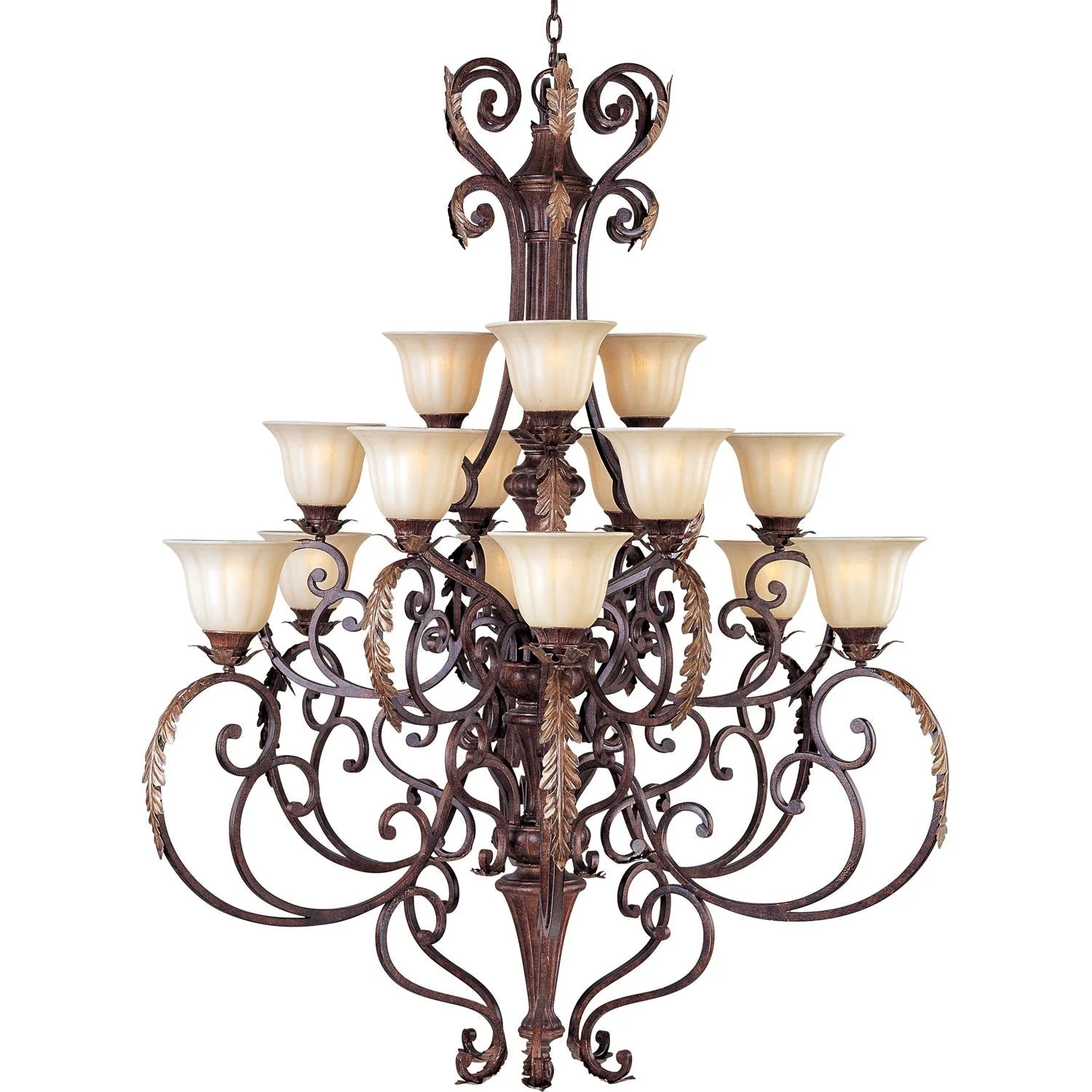 15-Light Multi-Tier Chandelier - Image 1