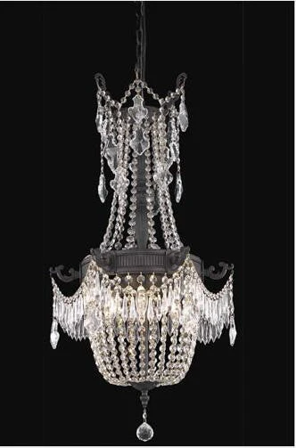 Dark Bronze Eight-Light Chandelier with Royal Cut Crystal - Image 1