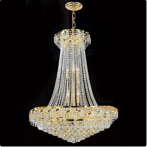 18-Light Gold Finish with Clear-Crystals Chandelier - Image 1