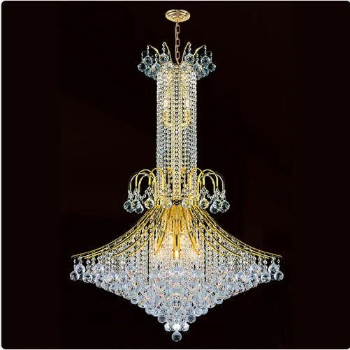 16-Light Gold Finish with Clear-Crystals Chandelier - Image 1