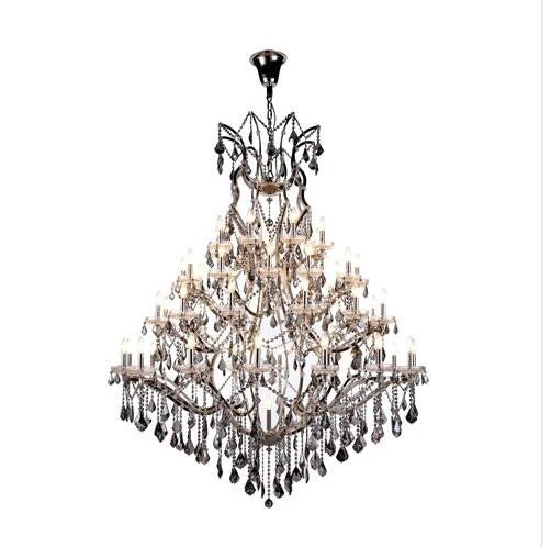 Nickel 49-Light Chandelier with Silver Crystals - Image 1