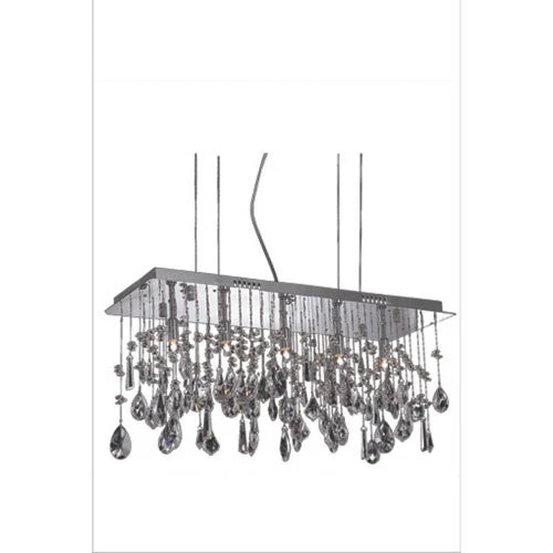 Chrome Five-Light Chandelier with Clear Royal Cut Crystals - Image 1