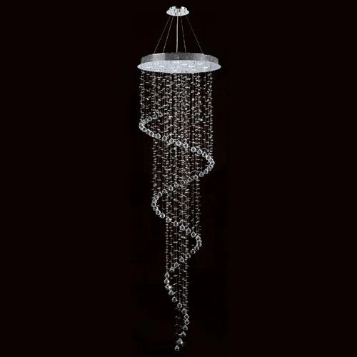 Corp Helix 12-Light Chrome Finish with Clear-Crystals Chandelier - Image 1