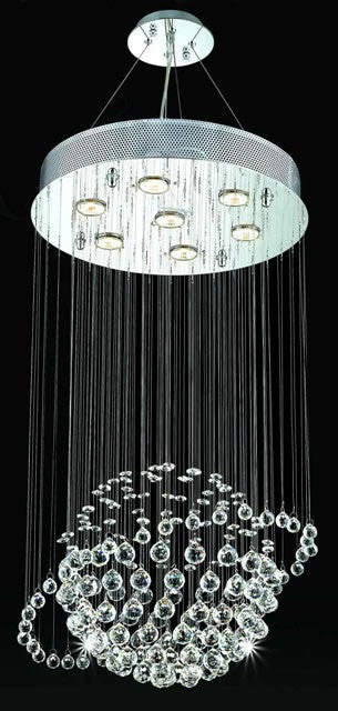 8 light polished chrome galaxy Contemporary Crystal Chandelier - Image 1