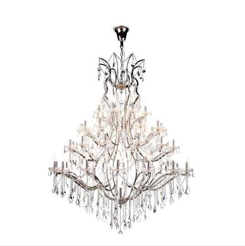 Nickel 49-Light Chandelier with Clear Crystals - Image 1