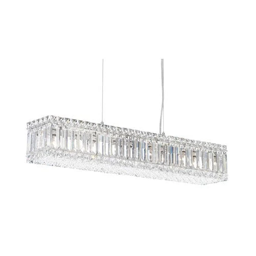 Stainless Steel 10-Light Clear Spectra Crystal Pendant Light, 29.5W x 5H x 29.5D - Image 1