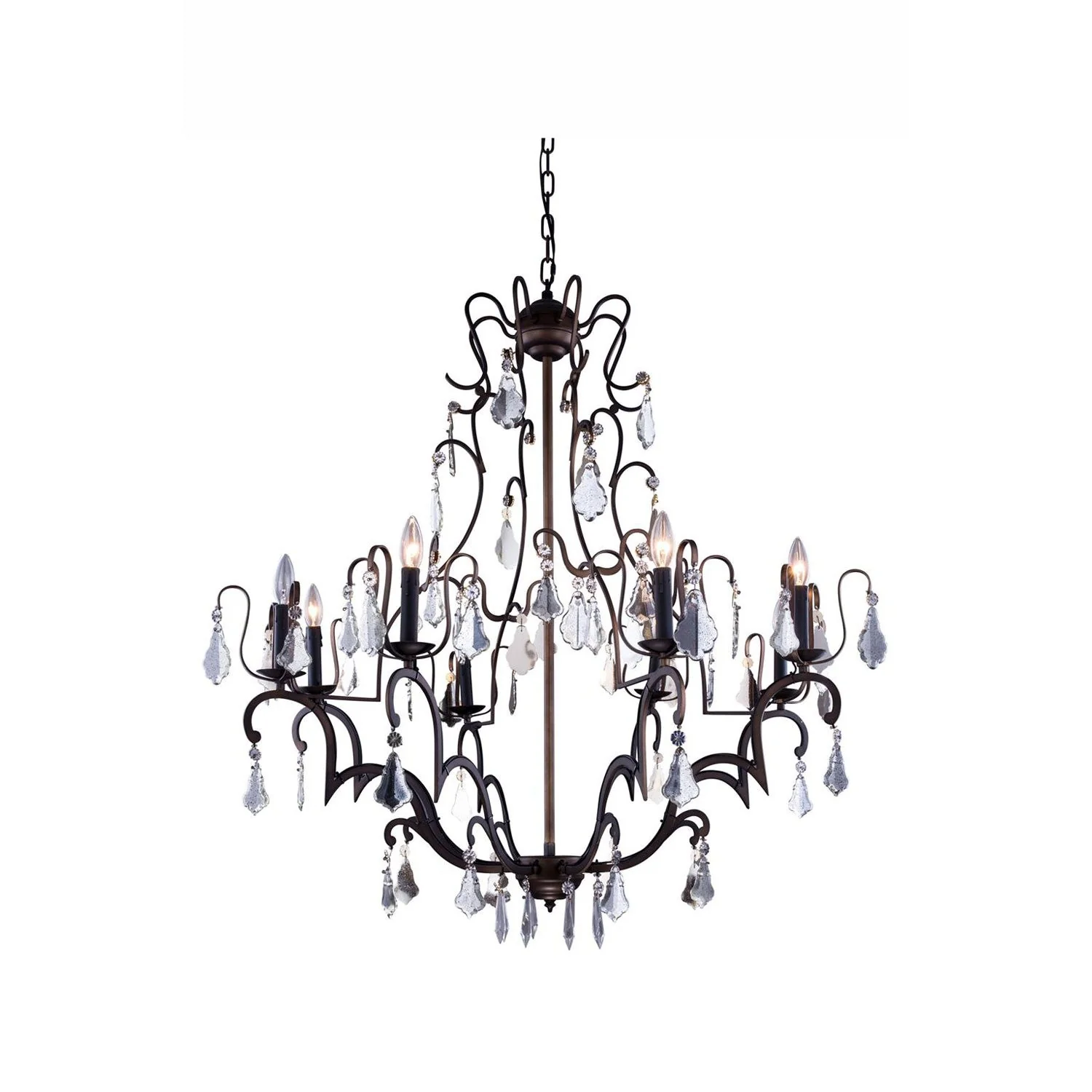 Charlotte Antique Bronze Forty-Inch Chandelier - Image 1