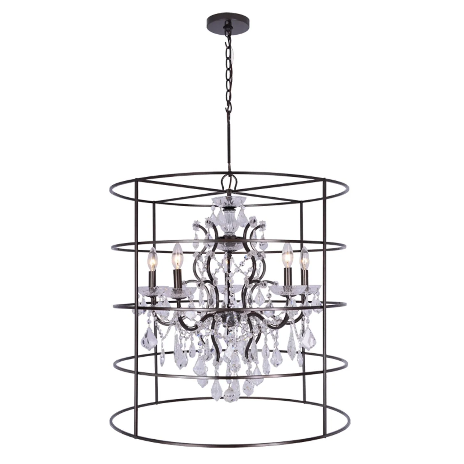 Group Filmore Vibrant Bronze Five-Light Spectra Crystal Chandelier - Image 1