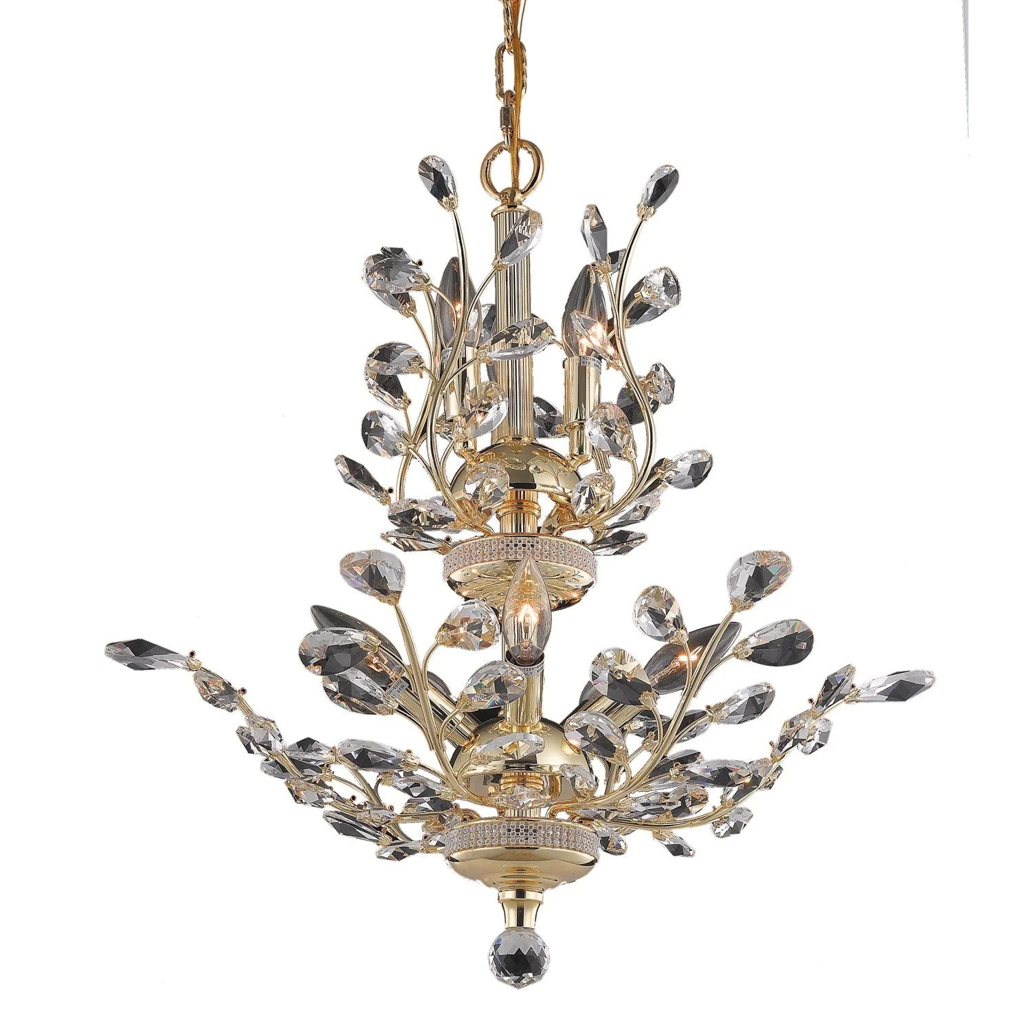 Eight-Light 21-Inch Chandelier with Royal Cut Clear Crystal - Image 1