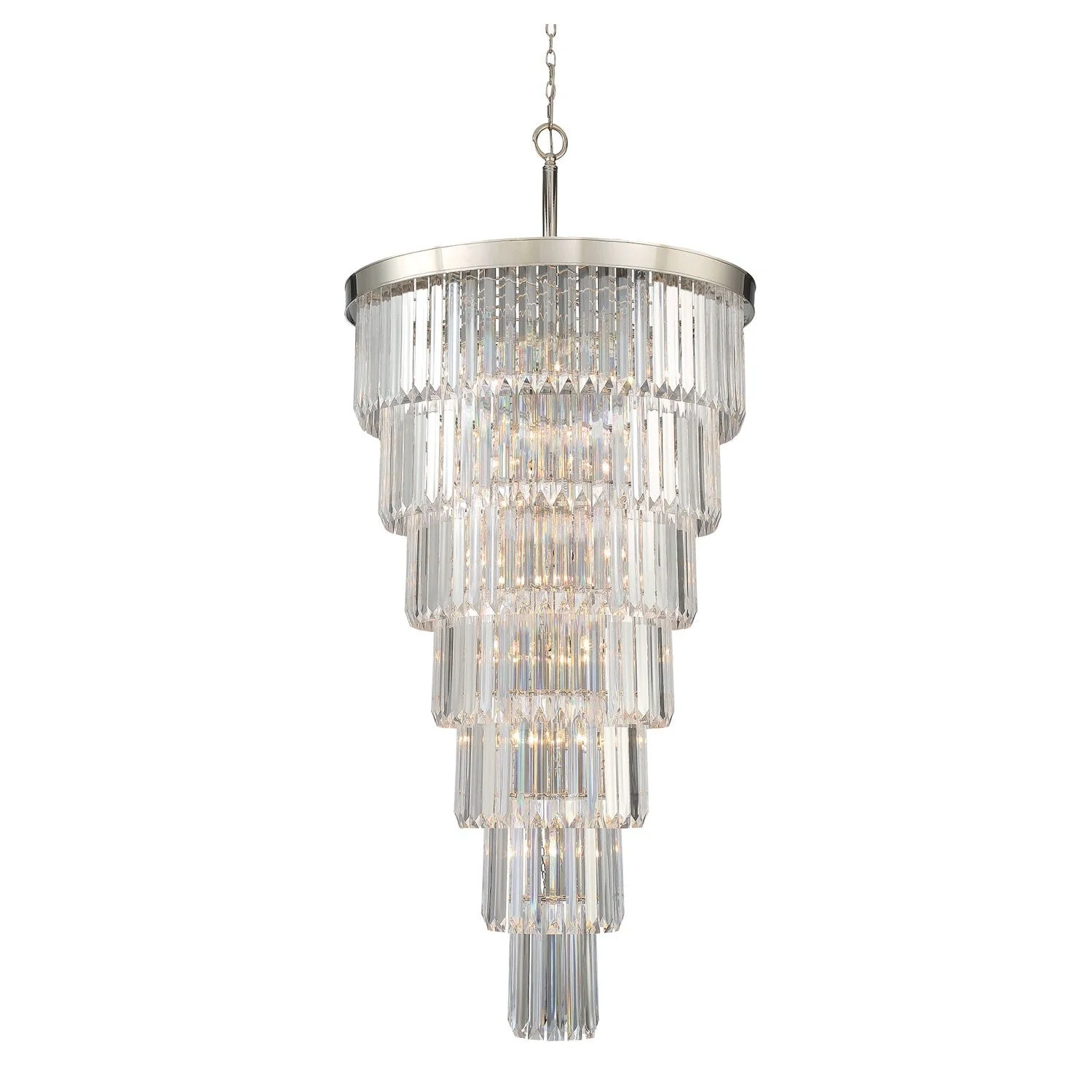 Tierney Polished Nickel 19-Light Pendant - Image 1