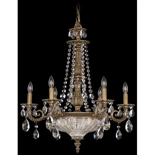 Bronze Nine-Light Clear Spectra Crystal Chandelier - Image 1