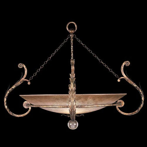 Nights Dream Three-Light Pendant in Cool Moonlit Patina Finish with Dangling Moon Dusted Crystal Sphere - Image 1