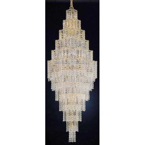 Gold 41-Light Clear Gemcut Pendant, 20W x 52H x 20D - Image 1