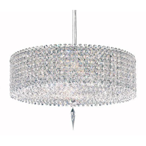 Stainless Steel Five-Light Clear Spectra Crysta Pendant Light, 16W x 9H x 16D - Image 1