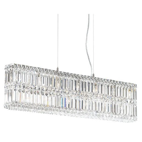 Stainless Steel 13-Light Clear Spectra Crystal Pendant Light, 35.5W x 9H x 35.5D - Image 1