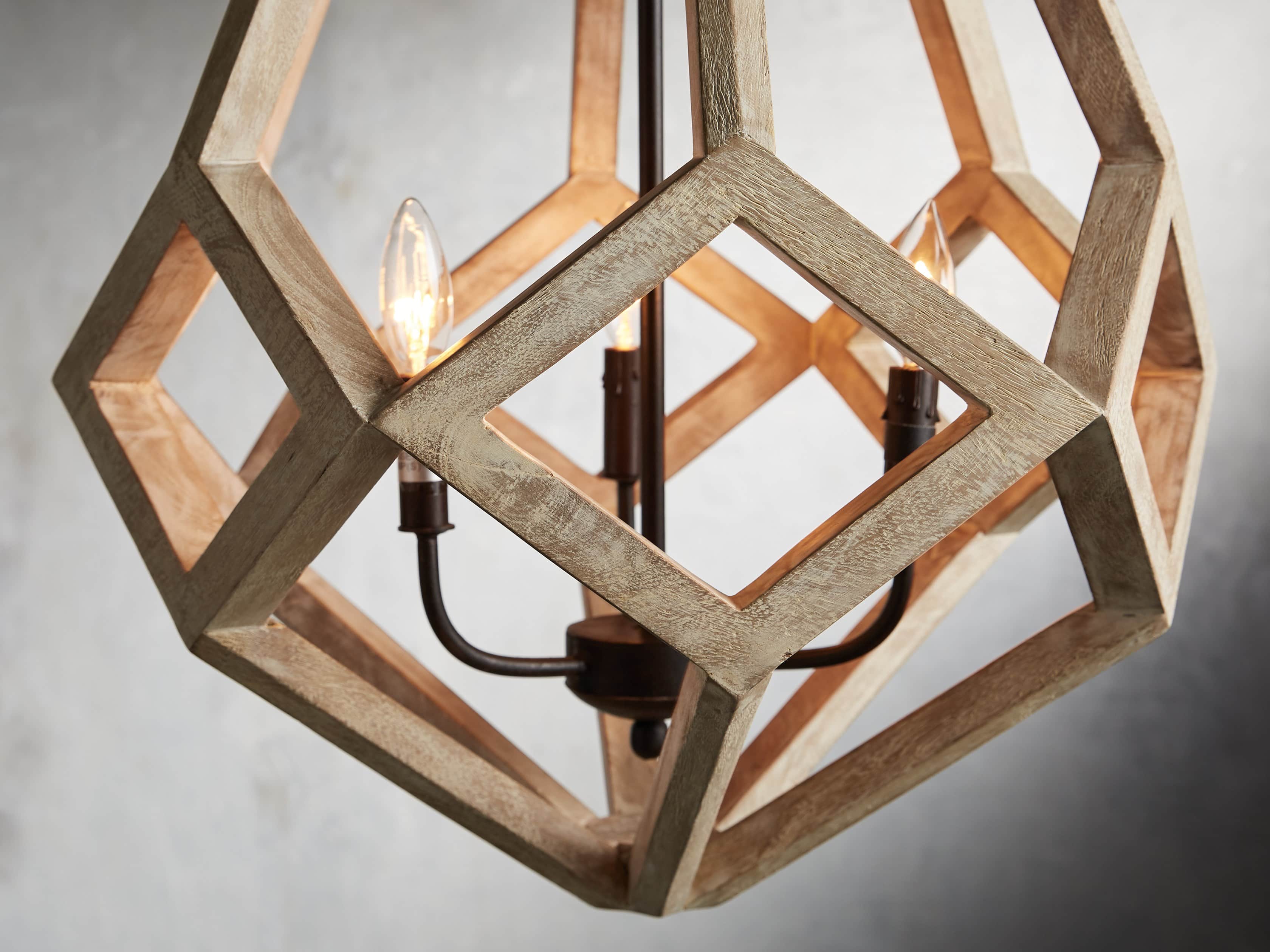 Wooden Prism Chandelier in Natural - Image 2