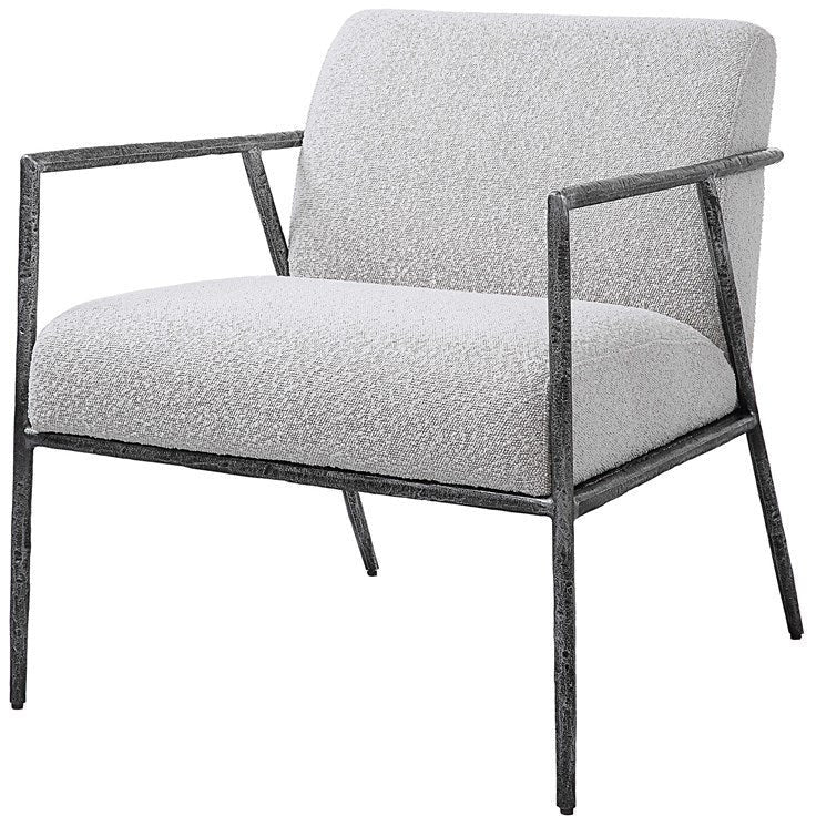 Uttermost Brisbane Gray Boucle Contemporary Accent Chair - Image 3