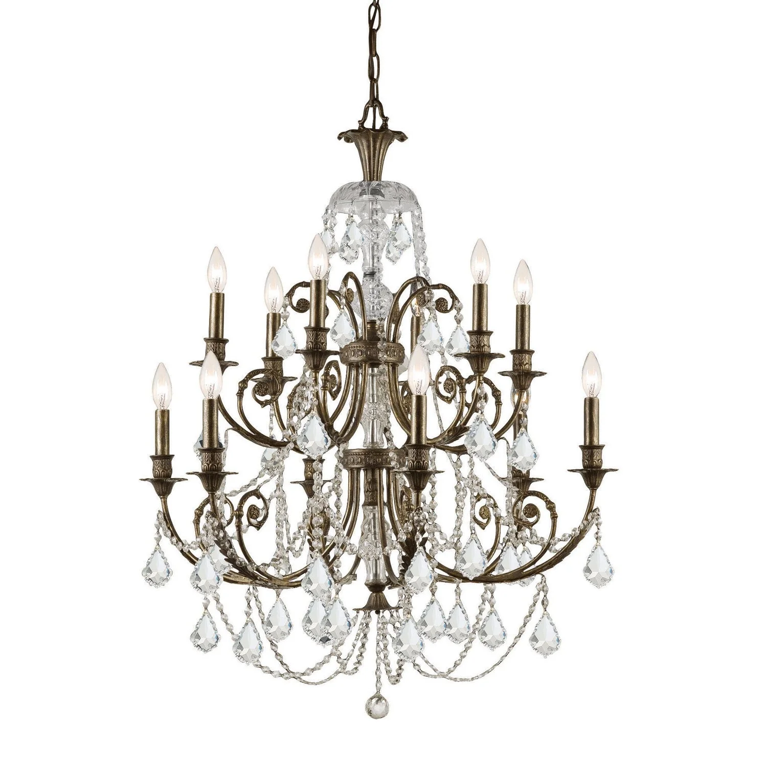 Group St. Regis Clear Swarovski Spectra Crystal Twelve-Light Chandelier - Image 1