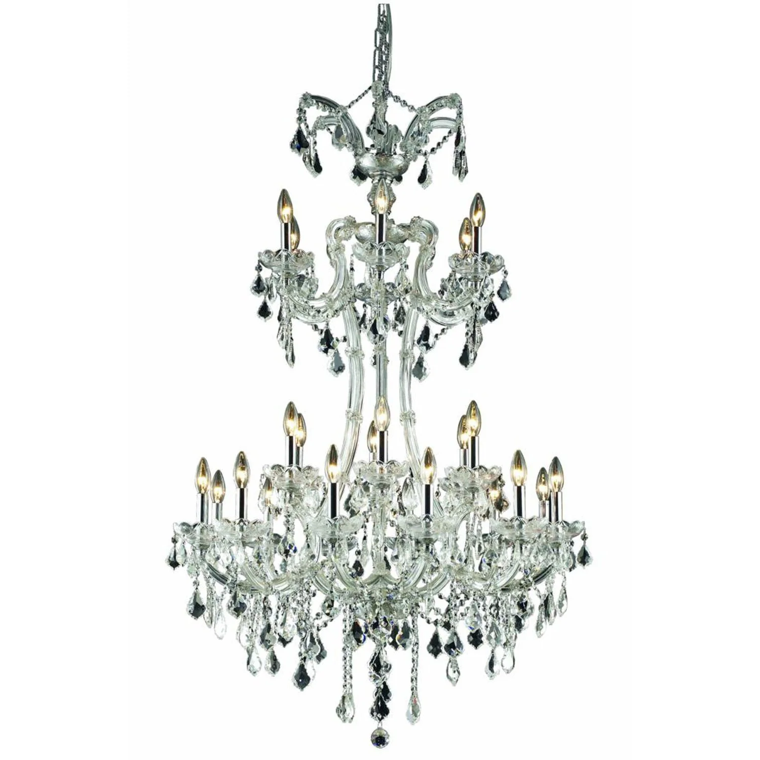 Maria Theresa Spectra Swarovski Crystal Chrome 24 Light 50-in Chandelier - Image 1