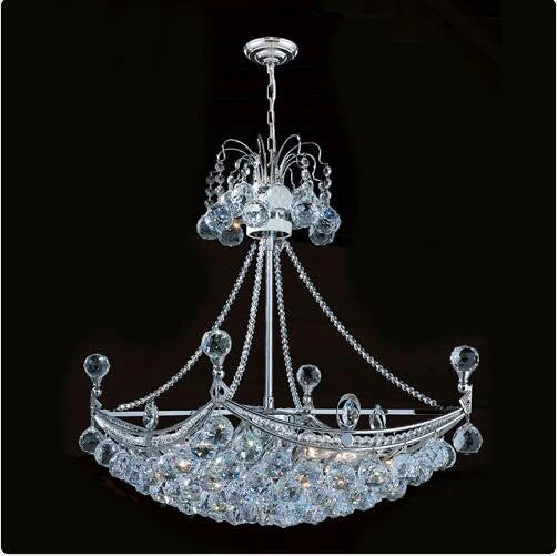 Six-Light Chrome Finish with Clear-Crystals Chandelier - Image 1
