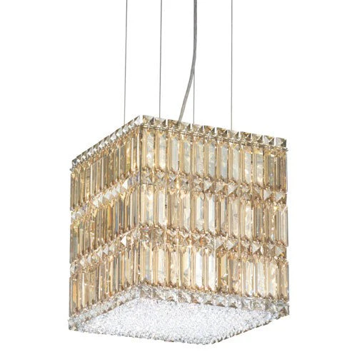 Stainless Steel 13-Light Golden Shadow Swarovski Elements Pendant Light, 12W x 13H x 12D - Image 1