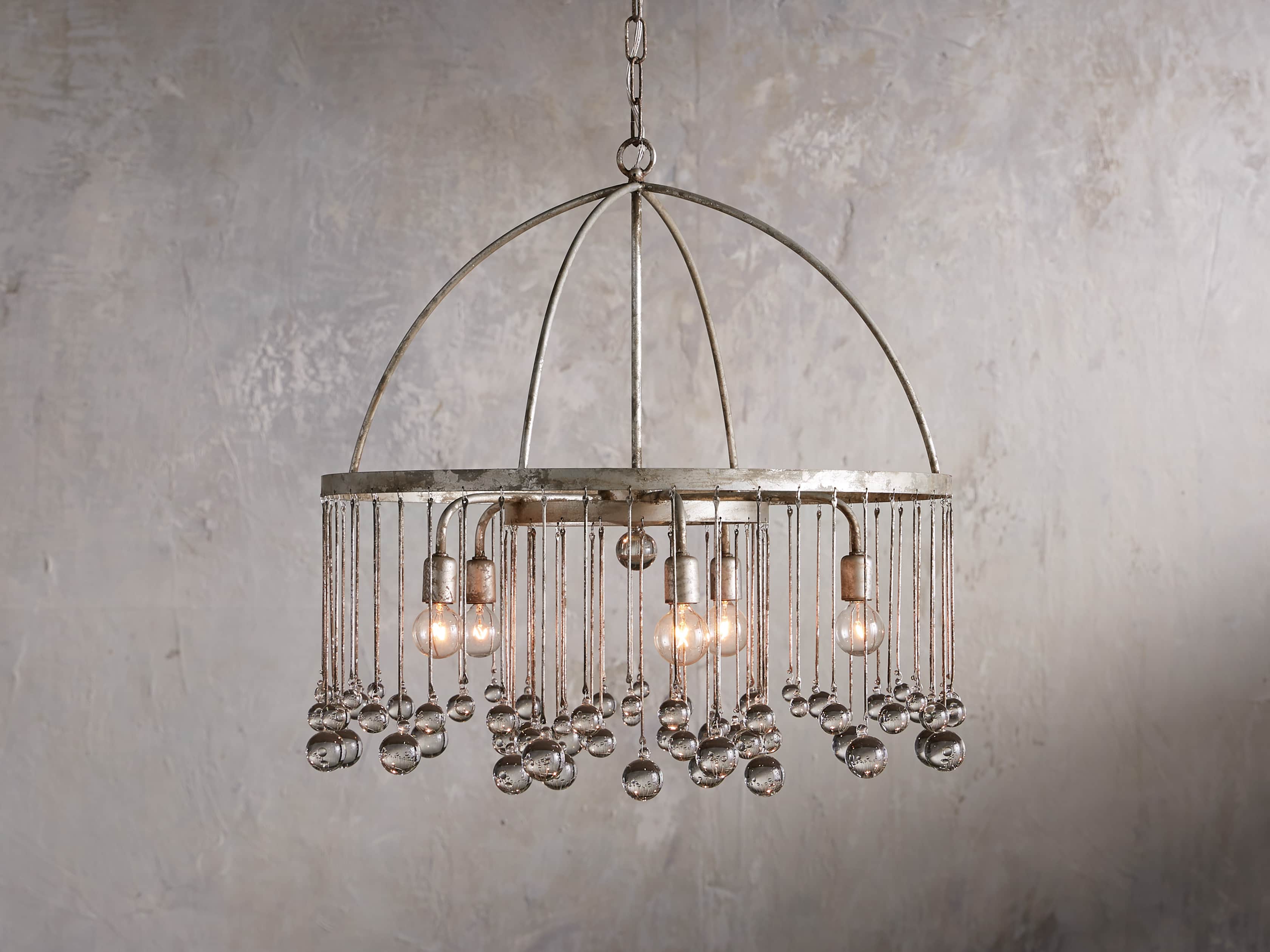 Aubrey Round Chandelier in Silver - Image 1