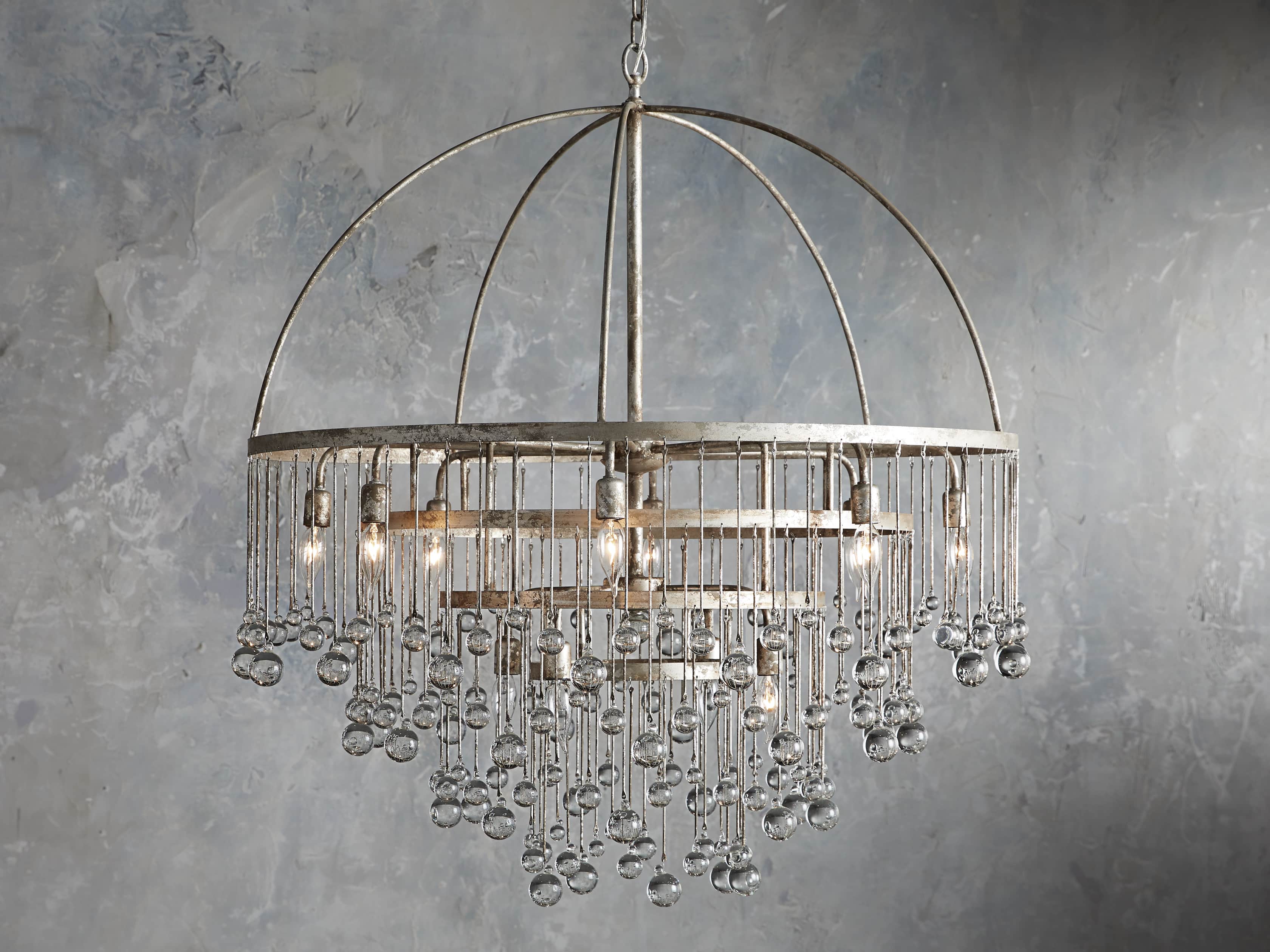 Aubrey Round Chandelier in Silver - Image 2