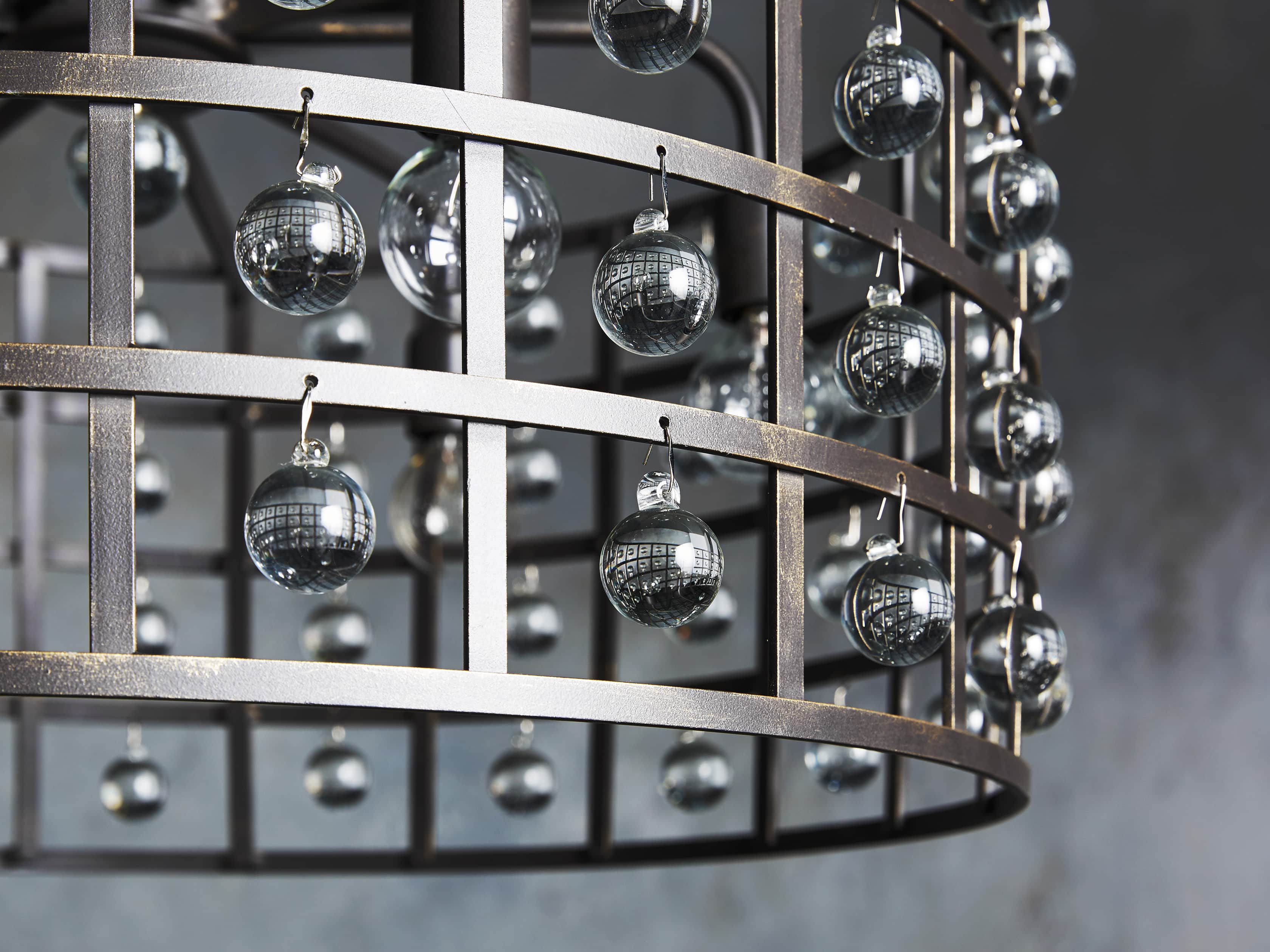 La Cage 6 Light Chandelier in Bronze - Image 3