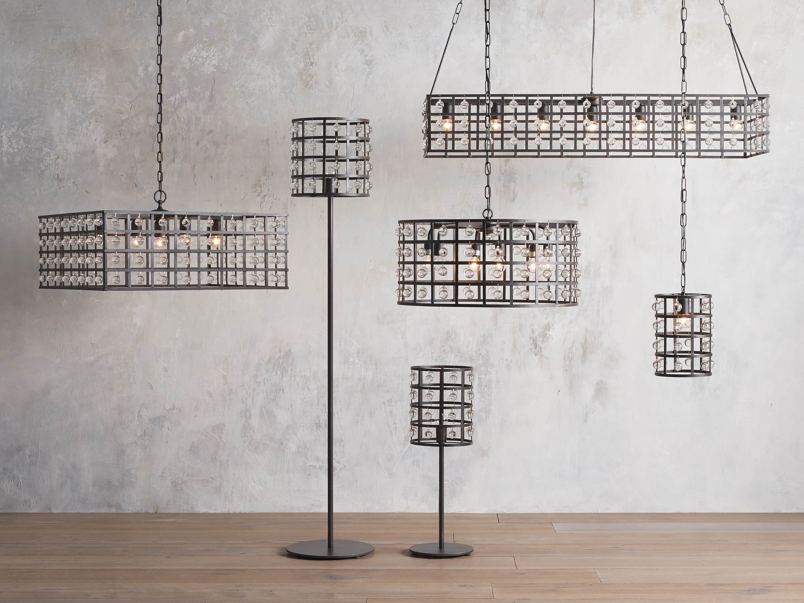 La Cage 6 Light Chandelier in Bronze - Image 2