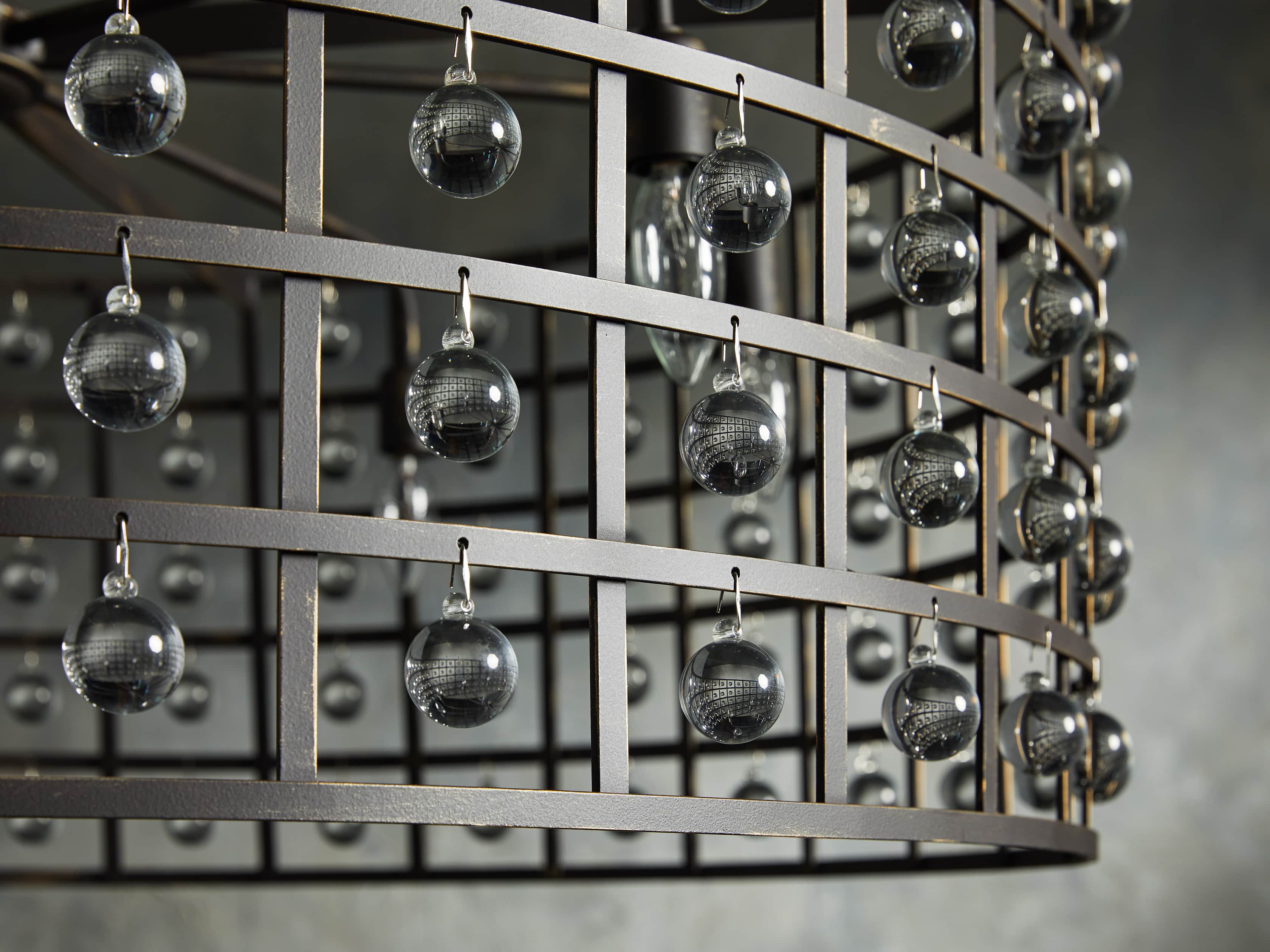 La Cage 8 Light Chandelier in Bronze - Image 2