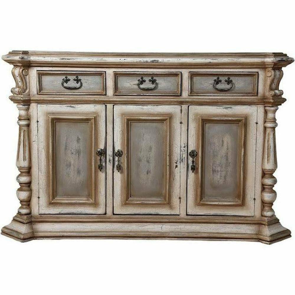 Casa Bonita Peruvian Hand-Painted Carved Wood Santa Ana Buffet - Image 1