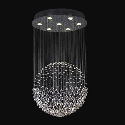 7 Light Andromeda Sphere Chandelier, Chrome - Image 1