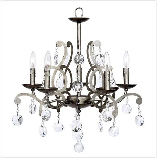 Pewter Five-Light Chandelier - Image 1