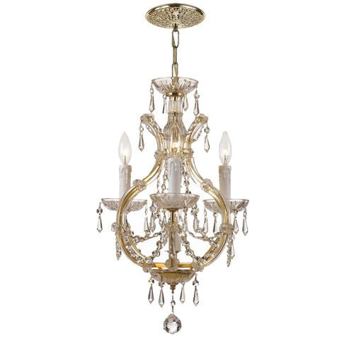 Gold Mini Chandelier with Swarovski Spectra Crystal - Image 1