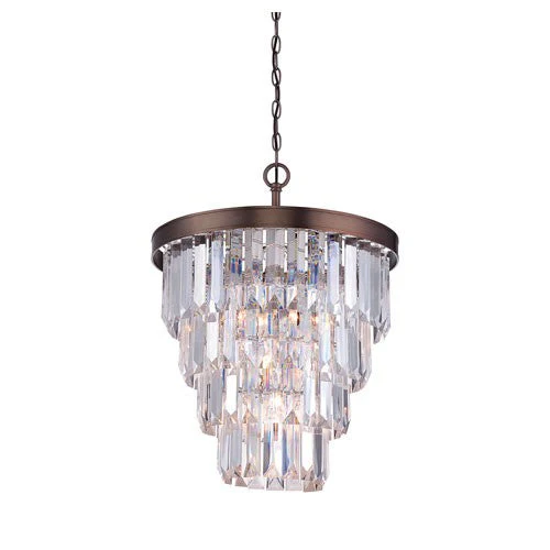 Bronze Four-Light Chandelier - Image 1