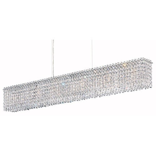 Stainless Steel Six-Light Clear Spectra Crysta Pendant Light, 36.5W x 5.5H x 36.5D - Image 1