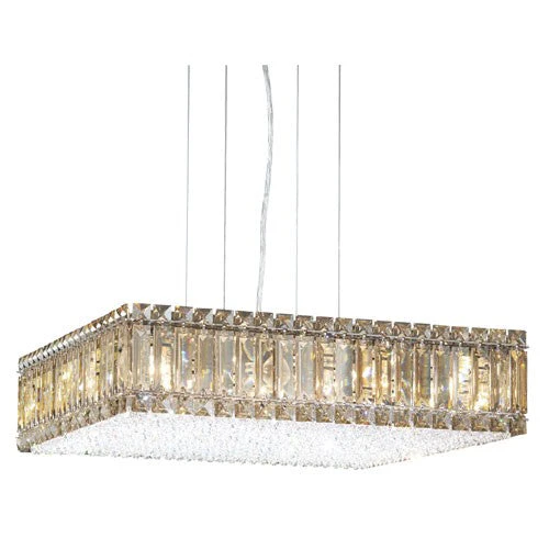 Stainless Steel 16-Light Golden Shadow Swarovski Elements Pendant Light, 20W x 5H x 20D - Image 1