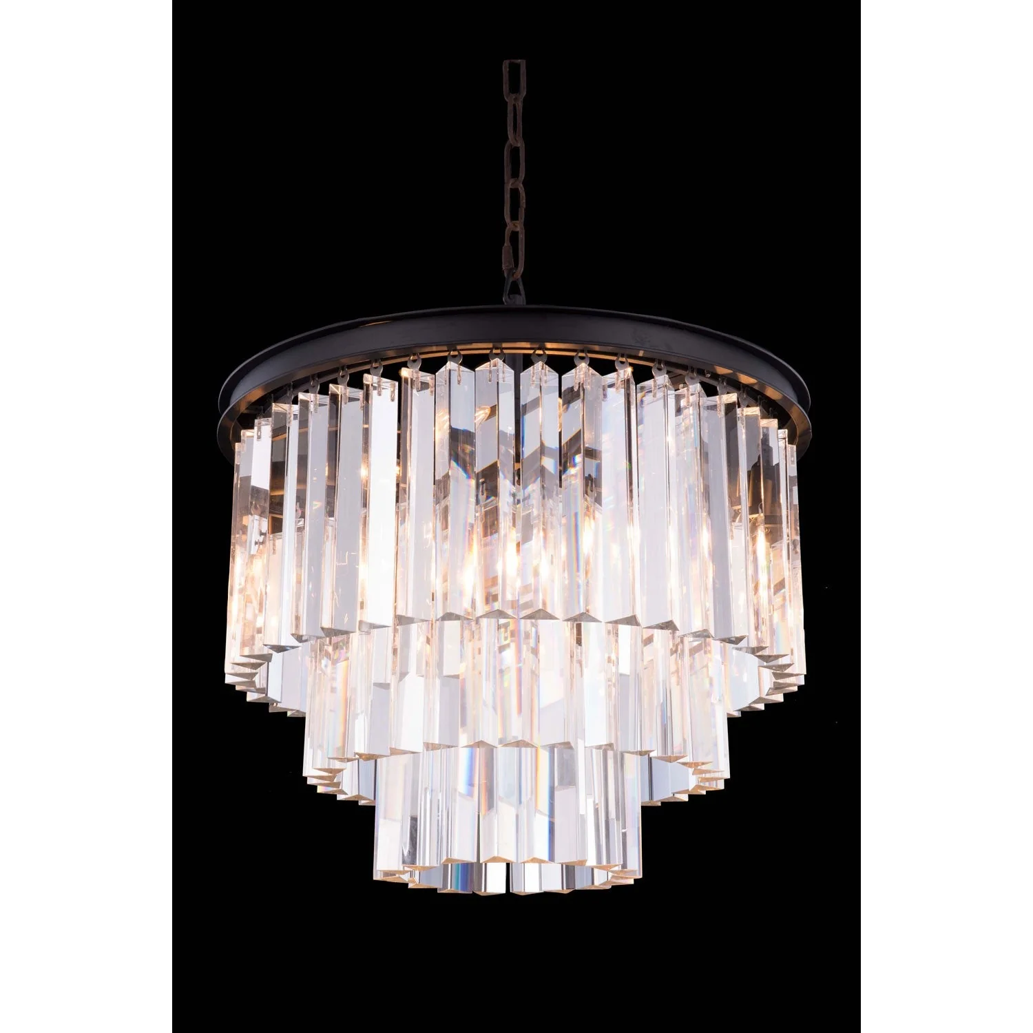 Sydney Mocha Brown Twenty-Inch Pendant with Royal Cut Clear Crystals - Image 1