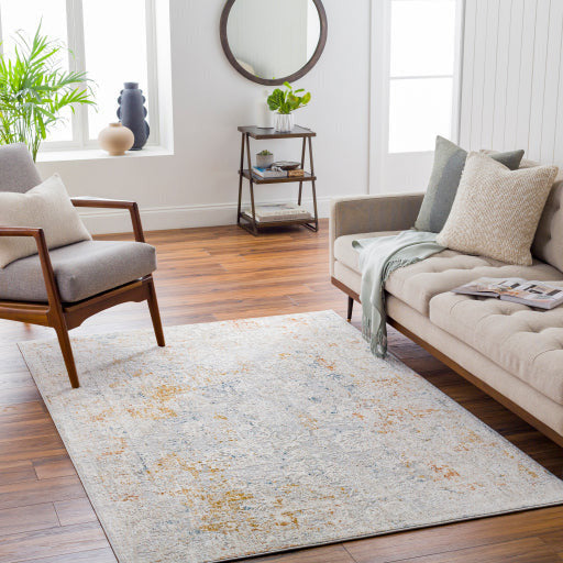 Surya Rugs Carmel Collection Light Gray, Dark Blue, Off White, Gray, Mustard, Brown, Taupe & Brick Red Area Rug CRL-2307 - Image 2