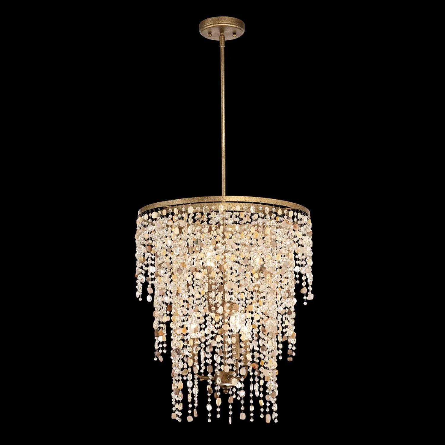 Gilded Imperial Silver Six-Light Chandelier - Image 1