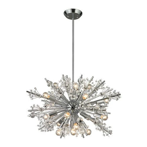 Starburst Polished Chrome 19-Light Chandelier - Image 1