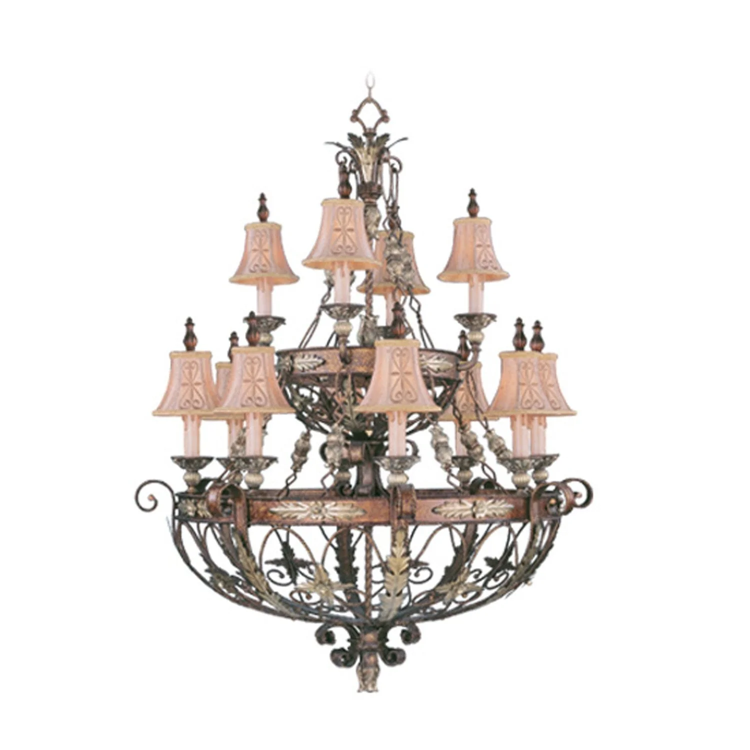 Pamplona Palacial Bronze Twelve-Light Chandelier - Image 1