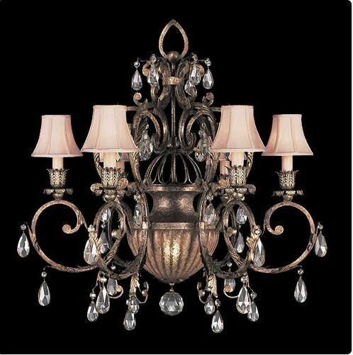 Six-Light Chandelier in Cool Moonlit Patina Finish - Image 1