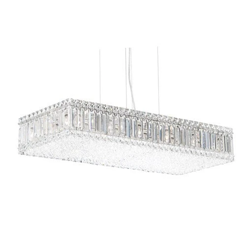 Stainless Steel 17-Light Clear Spectra Crystal Pendant Light, 29.5W x 5H x 29.5D - Image 1