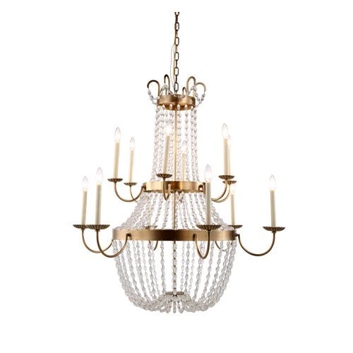 Brass 329-Inch 12-Light Chandelier - Image 1