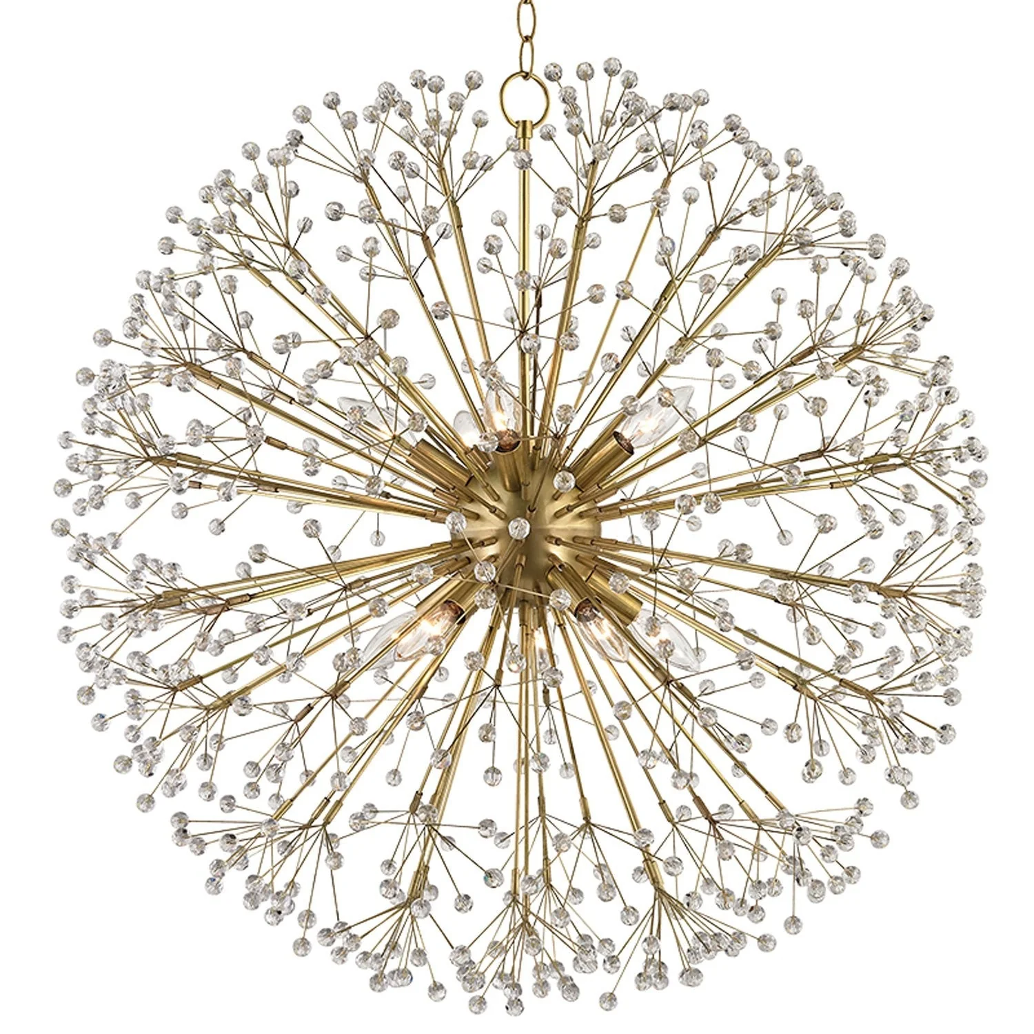 Brass 10-Light Chandelier - Image 1