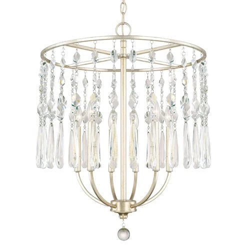 Gold Six-Light 22.5-Inch Wide Chandelier - Image 1
