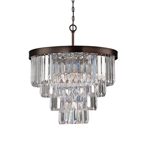 Bronze Six-Light Chandelier - Image 1